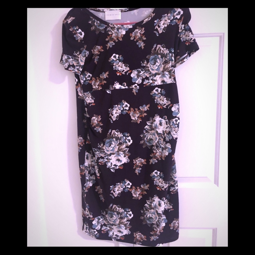 French Grey Maternity Dress